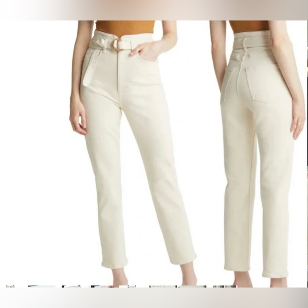 & Other Stories Belted Straight Leg Jeans